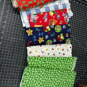 Colorful Fabric Bundle with Patterns
